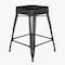 Flash Furniture 24" Black Metal Stool-Black Poly Seat CH-31320-24-BK-PL2B-GG - alternate 7